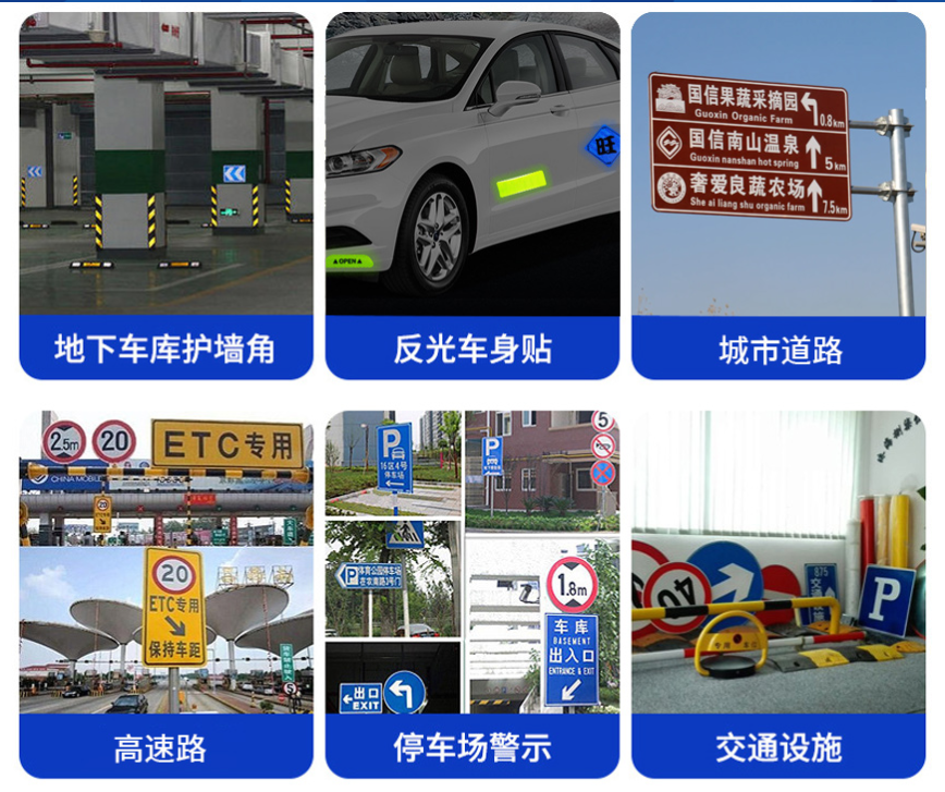 高強級國標三類(lèi)反光膜適用場(chǎng)景